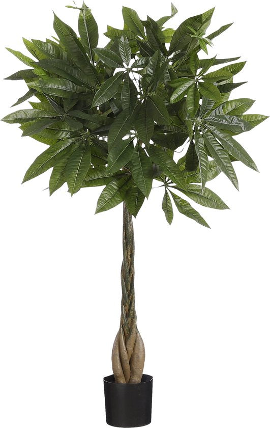 sMica Decoration Plante Artificielle Pachira - H80 x Ø60 cm - Vert