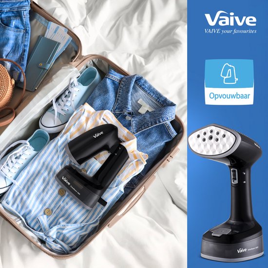 VAIVE TurboSteam Vapeur pliable 1600W - Vapeur à main - Vapeur à linge - Vapeur - Vapeurs à linge