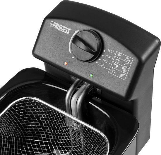 Princess fryer 182729 - Friteuse - 4 litres - Zone froide - 2000 watts - Collection Black Steel