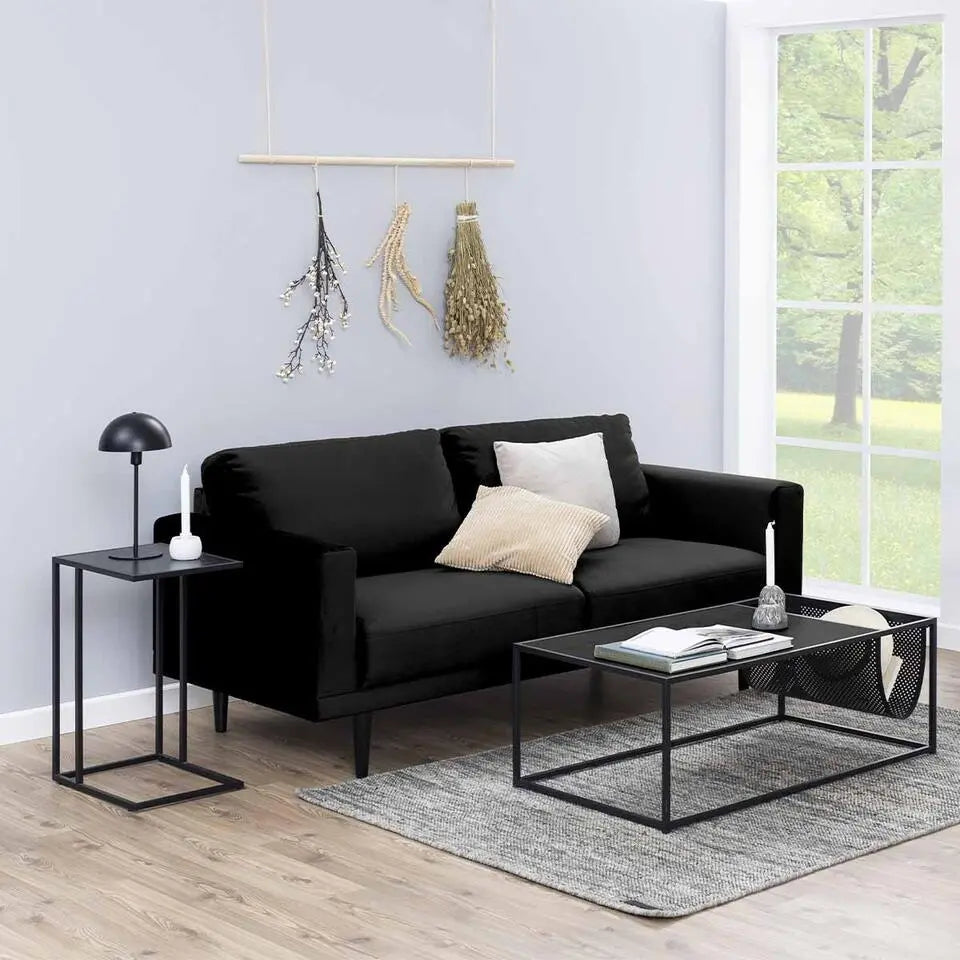 Petite table d'appoint en bois Lisomme Vic - 43 x 35 cm - Noir