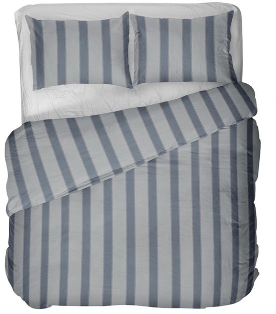 Housse de couette Kayori Mala en flanelle - 260 x 200-220 + 2 taies d'oreiller - Ultra-douce et isolante - Lit jumeaux - Bleu