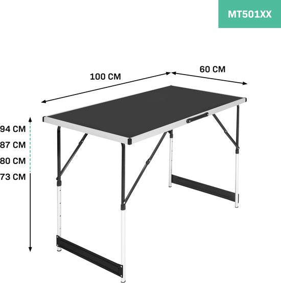 VONROC Table multifonctionnelle - 100 x 60 cm