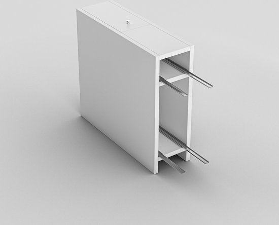 Armoire de toilette Asir - Blanc - 20 x 55 x 60 cm