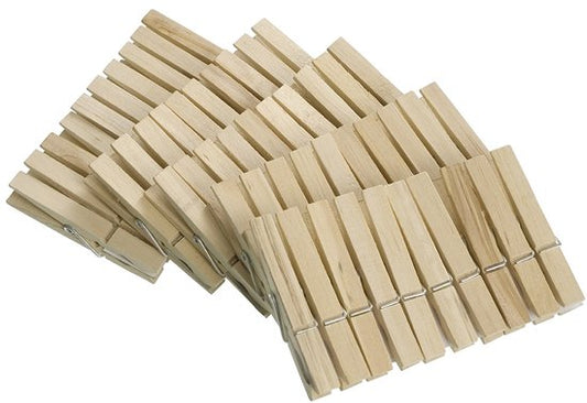 Pinces à linge Wenko 7 cm, bois naturel, 50 pièces