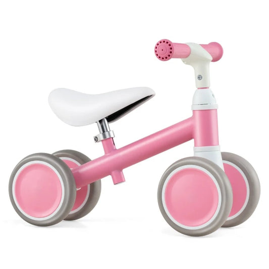 Coast Balance Bike 4 Wheels 51 × 25 × 38/41 cm - Pink - Vélo d'équilibre réglable pour enfants de 1 à 3 ans