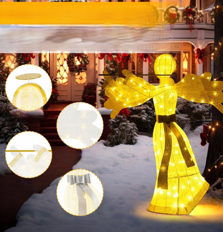 ange avec led - 150 cm - décoration de Noël