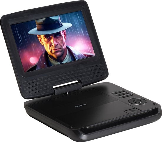 Lecteur DVD portable MT792 - Denver - Écran 7 pouces - Incl. Support d'appuie-tête - USB - Écran rotatif - Noir