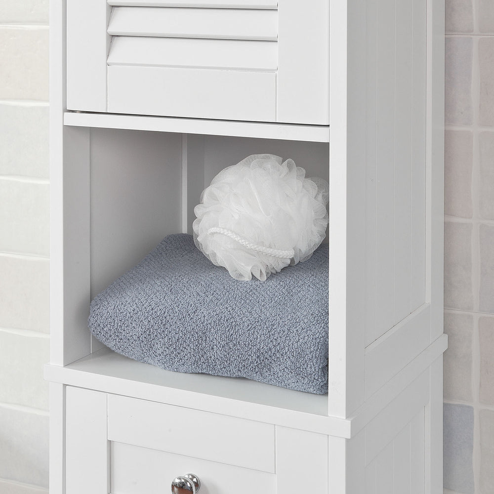 SoBuy FRG236-DG Meuble de salle de bain haut - Avec tiroirs - Noir - Bois - 32x30x170cm