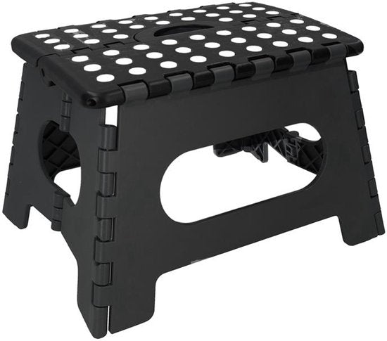 Tabouret d'appoint pliable - Antidérapant - 150 kg - Escabeau ménager / Escabeau de cuisine pliable - Tabouret d'appoint pour adultes / enfants - Tabouret d'appoint - Tabourets d'appoint - Noir - Löwenthal
