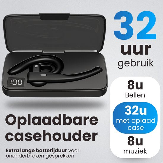 Otiume Casque sans fil avec microphone - Réduction du bruit - Appel mains libres - Fonctionne comme casque Bluetooth pour tout appareil