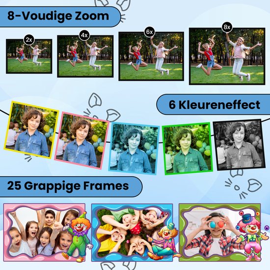 Bambini Kids' Camera - Appareil photo numérique pour enfants - Appareil photo numérique - Appareil photo pour enfants - 1080P HD - Bleu