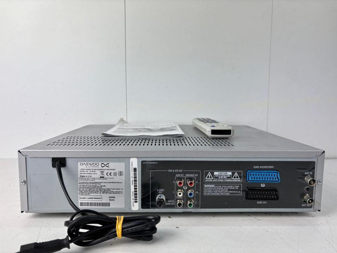 Enregistreur combiné vidéo/DVD Daewoo DF-8100 – Noir/Argent – Copie de cassettes VHS sur DVD