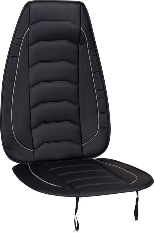 Housse de siège auto Dunlop - Universelle - Rembourrage en mousse - Facile à installer - Noir/Gris