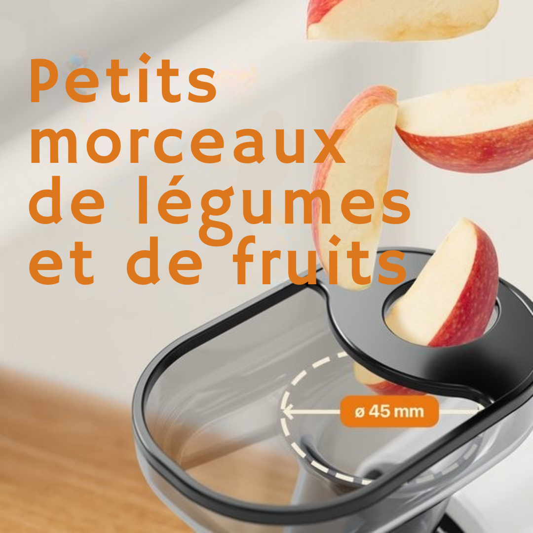 KitchenBrothers Extracteur de jus - Compact - Presse-agrumes - Presse-légumes et fruits - 45 mm - 500 ml - Blanc