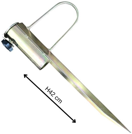 Piquet de parasol d'extérieur en métal, 38 mm