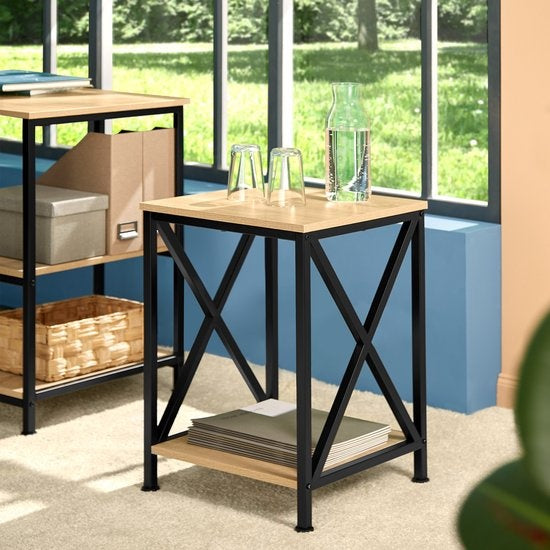 tectake® - Table d'appoint Carlton industrial dark - 404358