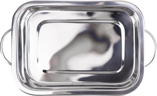 Renberg Plat à lasagne - Moule à pâtisserie - acier inoxydable - 32 x 23 x6.3CM -4 Litres