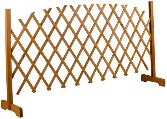 Barrière extensible pour chiens maxxpro - Barrière de sécurité extensible de 26 à 124 cm - pour escalier ou encadrement de porte - Barrière d'escalier sans perçage - Barrière pour chiens d'intérieur et d'extérieur - Bois - 77 cm de haut