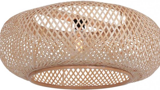 Abat-jour Steinhauer en bambou et bois naturel, Ø 60 cm, E27