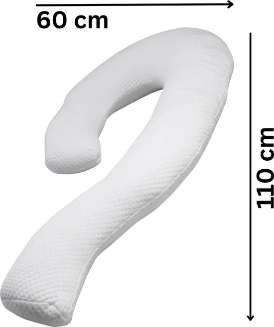 Dreamolino Swan - 2 Stuck - oreiller ergonomique pour dormir sur le côté - oreiller confort 7 en 1 - offre un soutien et une stabilisation - oreiller de grossesse - oreiller d'allaitement - oreiller corporel respirant