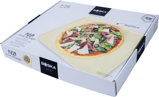 Boska Pizza Stone Deluxe Rectangle - Pour le four - Pizza croustillante - 40x32 cm - Accessoires BBQ