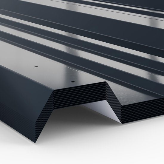 Tôles de toit - Métal 12 pièces 129 x 46cm - Anthracite