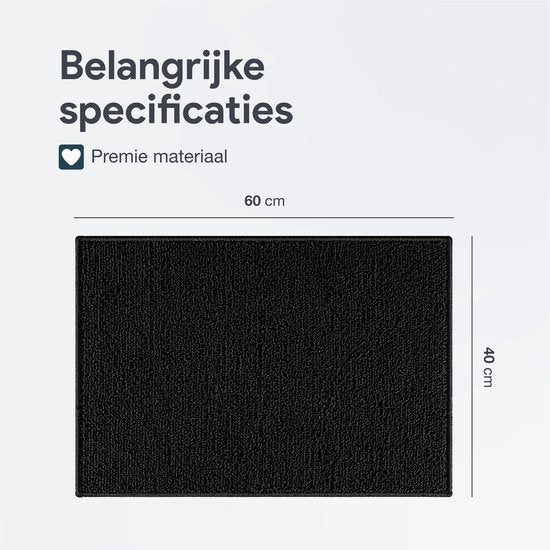 Chiffon ultra-absorbant en microfibre Luft - 60 x 80 - Salle de bain et voiture - Chiffons en microfibre - Résistant - Noir - 1 300 g/m²