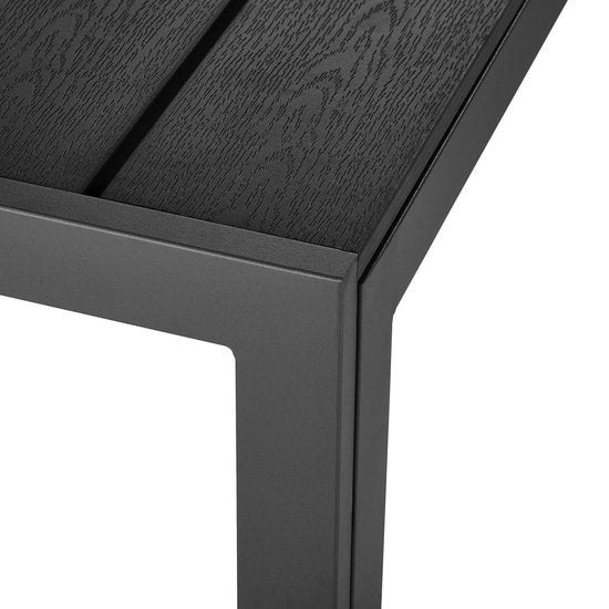 tectake® - Table de jardin Maren - Carré - noir - 402954