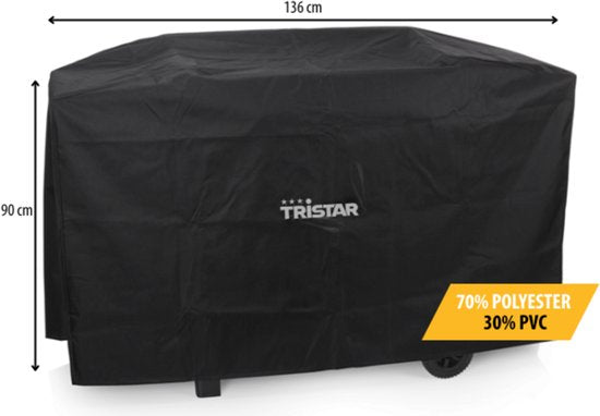 Housse universelle pour barbecue Tristar - BQ-6302FT - Housse de protection imperméable - Housse pour barbecue - 136 x 90 cm