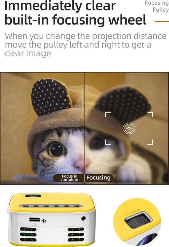 Fuegobird Smart Mini Projecteur - Support de téléphone mobile sans fil même écran