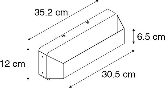 TRIO ARINO - Applique - Noir mat - incl. 1x SMD 13.5 W - Eclairage vers le haut et vers le bas - Dimmable avec interrupteur - Montage mural - Source lumineuse non remplaçable