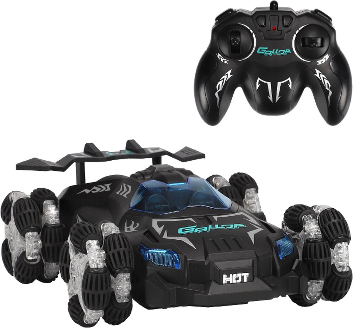 Fuegobird Spray car - stunt car - RC - RC Car - Controlled Car - Black