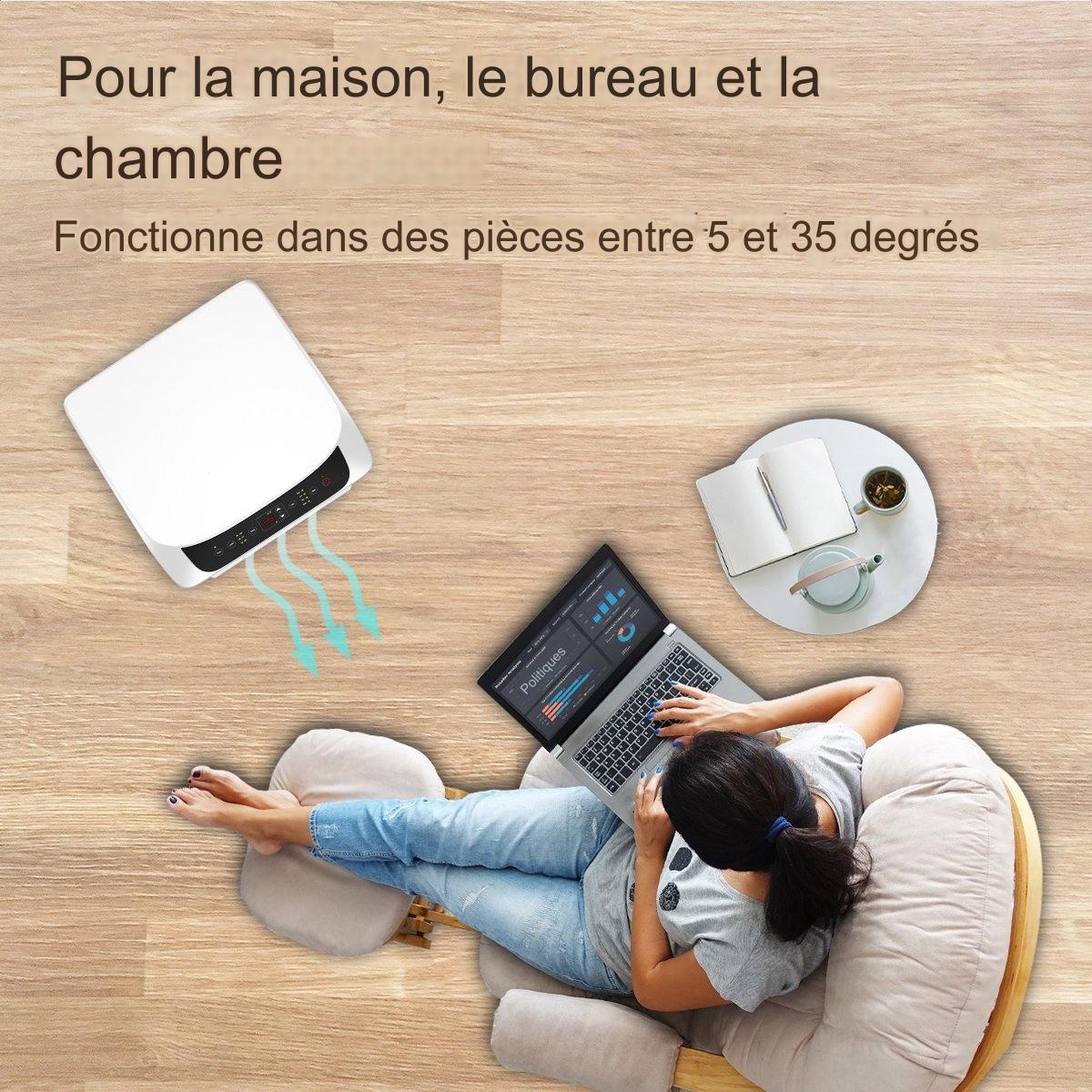 Climatiseur mobile - Auronic  - 4 modes - Avec télécommande et kit de calfeutrage de fenêtre - Convient pour une superficie de 15-35 m2 - 10 000 BTU - Blanc