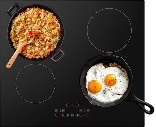 Tomado TIH6001B - Plaque de cuisson à induction - Encastrable - Prise normale - Autoconnexion facile - 1 phase - 4 zones de cuisson - Noir