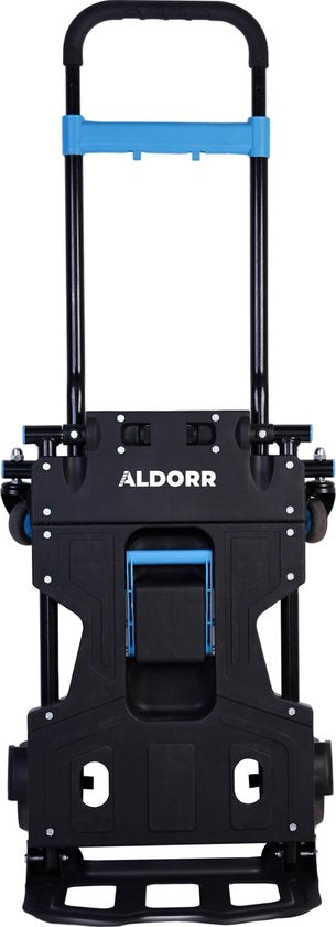 ALDORR Chariot pliant 2-en-1 et chariot de transport - Capacité de charge du chariot de transport : 150 kg max. et du chariot pliant : 75 kg max. - Chariot de transport pliable - Chariot à meubles pliable - Chariot à main - Chariot d'entrepôt - Chariot à