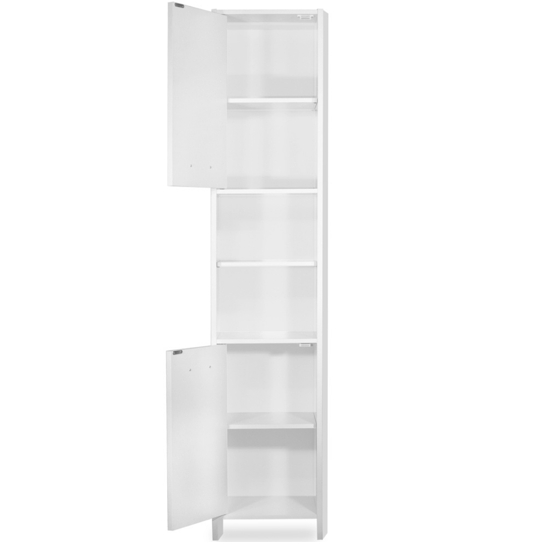 Armoire de salle de bains - Casaria - avec étagères réglables - 185 x 30 x 30 cm - Blanc