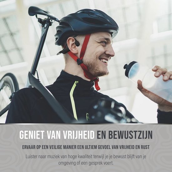 Tech Essentials Wave - Ecouteurs pour le sport - Sans fil - Oreille ouverte - IPX7 - Casque à conduction osseuse - Casque - Course - Bluetooth