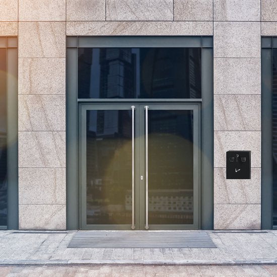 BRASQ Cendrier mural noir - Cendrier - Cendrier extérieur - Cendrier mural verrouillable