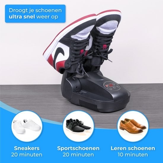 Nuvance - Séchoir et rafraîchisseur de chaussures - Séchoir à chaussures - Fonction ozone et séchage - Réglable - Noir
