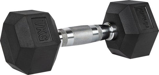 VirtuFit Hexa Dumbbell Pro - 7 kg - Haltère hexagonal - Durable et résistant - Musculation - Poids - CrossFit & Fitness - Convient aux débutants et aux professionnels - Vendu à l'unité