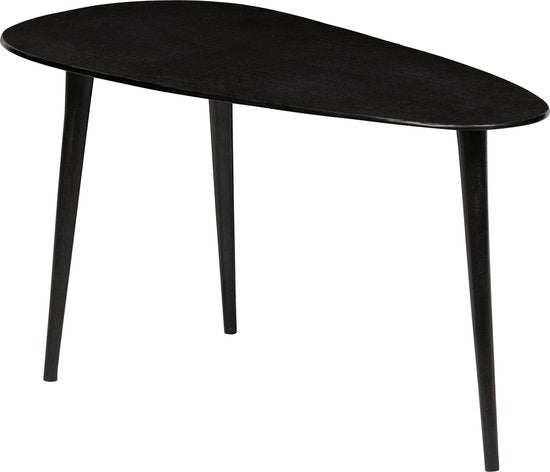 WOOOD Table d'appoint triangulaire - Métal - Nickel noir - 49x89x49 - Lot de 2