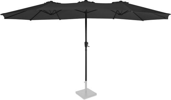 VONROC - Premium Sonnenschirm Iseo - 460x270cm - Double parasol - Durable - Toile résistante aux UV - Housse de protection incluse - Anthracite/noir