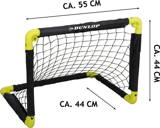 But de football - Dunlop - Deux pièces - Ballons de football - Pliable - Léger - Noir