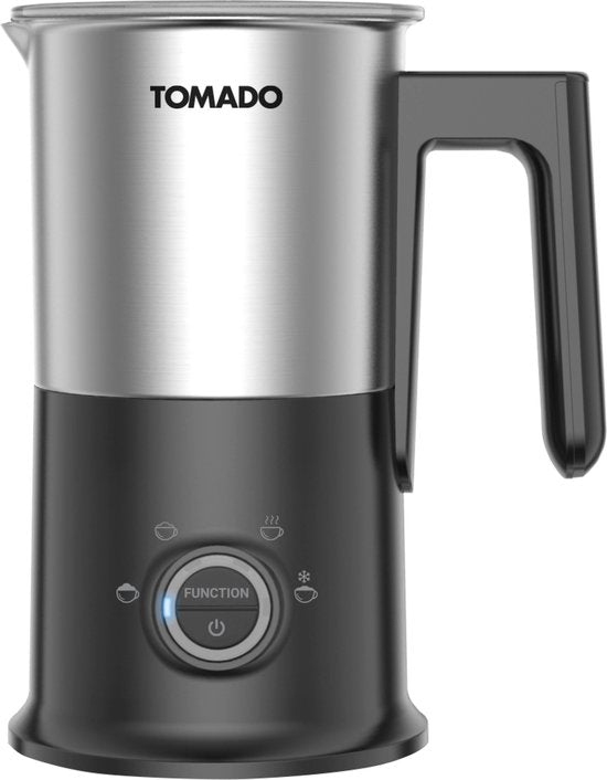 Tomado TMF2401S - Mousseur à lait électrique - Moussage à chaud et à froid - Chauffage - Cappuccino - Sans PFAS - Acier inoxydable