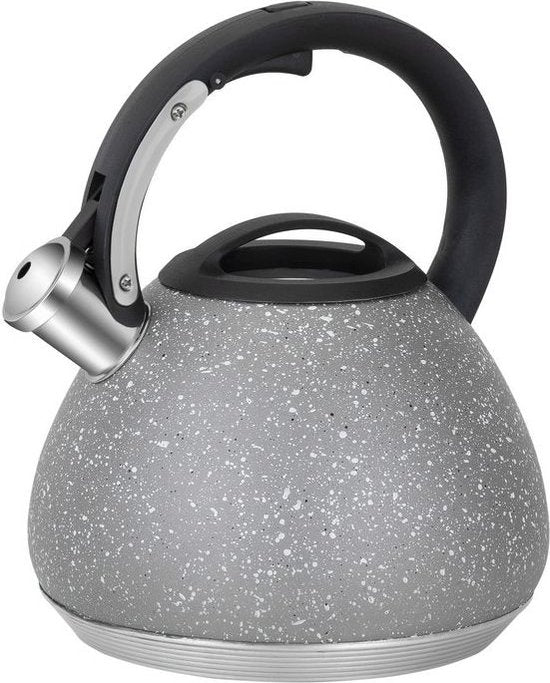 Bouilloire sifflante - Resto - 2,7L - Acier inoxydable - Induction - Marbre gris