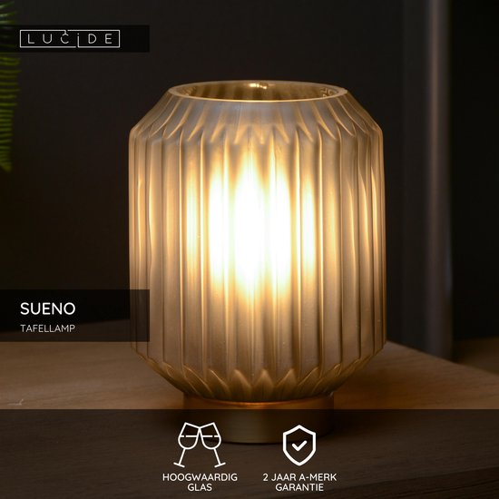 Lucide SUENO - Lampe de table - Ø 13 cm - 1xE14 - Gris