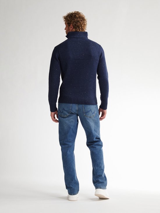 Petrol Industries - Pull en maille à demi-zip pour homme Denver - Bleu - Taille L