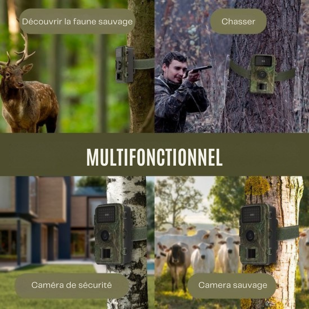 Wildlife Camera - Strex - Caméra de faune - Vision nocturne - 16MP 1080P Full HD - Waterproof - Caméra de chasse - Caméra pour animaux sauvages