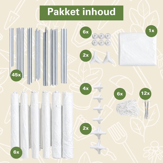 Tente de réception Kinzo 3 x 6 m - Tente-pavillon pour 70 personnes - Pavillon de jardin avec 6 parois latérales - Tente de jardin avec une hauteur au faîte de 2,5 m - Tente de réception imperméable et résistante aux UV - Blanche