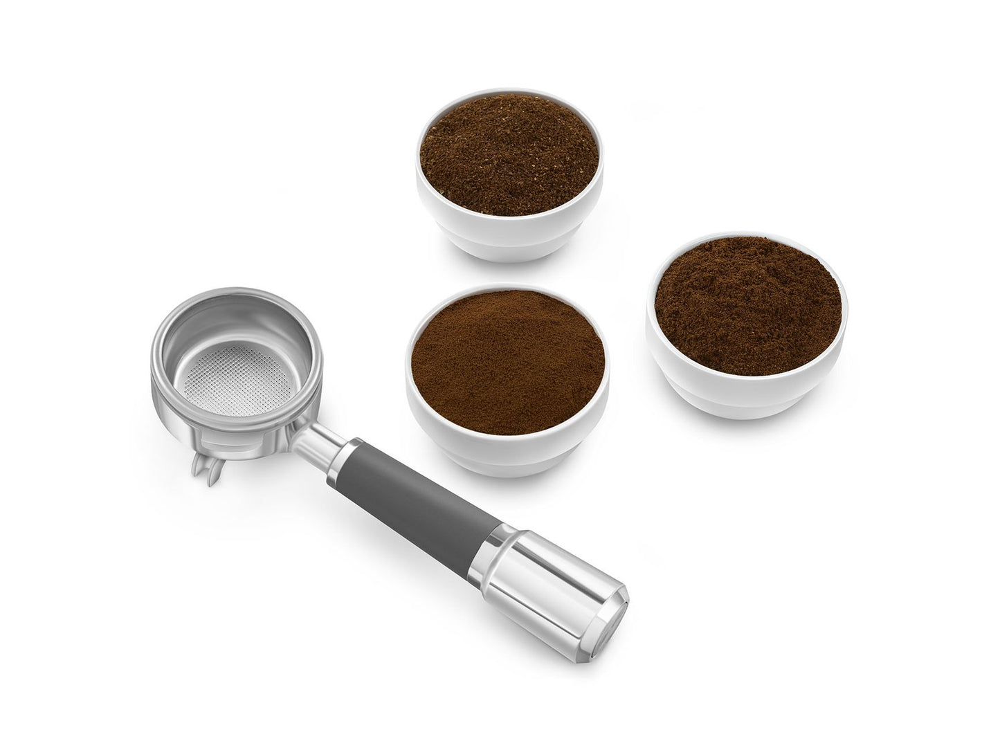 Moulin à café Smeg en aluminium CGF02SSEU – Meule conique avec 50 niveaux de mouture – Argent / Acier inoxydable